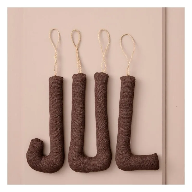 "Jul" bogstaver brune t/ ophæng - Ib Laursen
