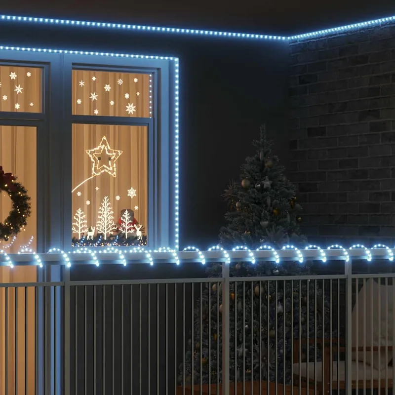 Sejllys med 1200 LED'er PVC  Kold hvid, 5 m