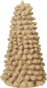 Dekorationsfigur Broste Copenhagen Pulp julepynt bomuld Ø11xH21 cm brun