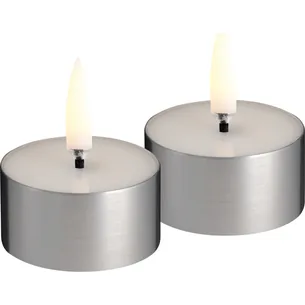 Uyuni LED fyrfadslys, batteri, sølv