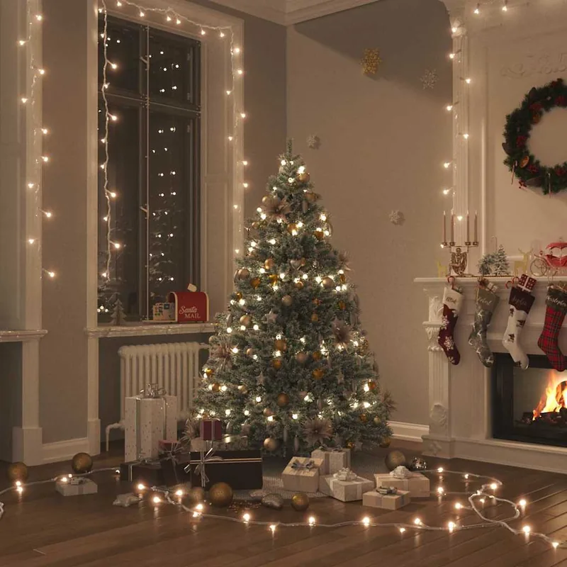 LED-lyskæde med 400 LED'er PVC varm hvid  15 m