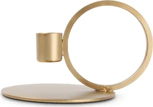 Lysestage S|P Collection Pillar i guldfarvet jern Ø10 x H9 cm