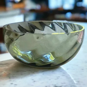 Anna von Lipa Swirl skål Olivengrøn 21 cm