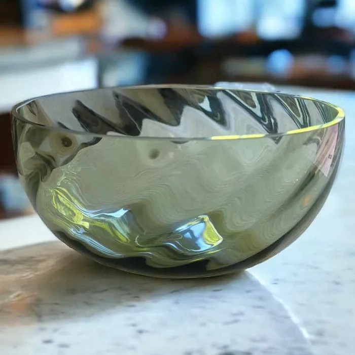 Anna von Lipa Swirl skål Olivengrøn 21 cm