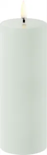 LED Pillar Candle, Dusty Green, Smooth, 5,8x15,2 cm