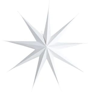 Papirstjerne House Doctor 9 Point 87 cm hvid juledekoration nordisk design