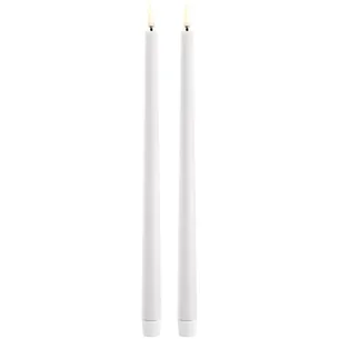LED slim Kronelys, NW, Smooth, 2-pack, 2,3x32 cm