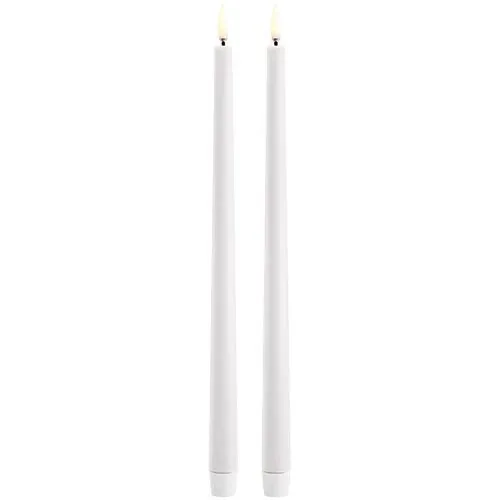 LED slim Kronelys, NW, Smooth, 2-pack, 2,3x32 cm