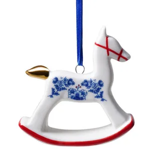 Julepynt Gyngehest  Heinen Delfts Blauw