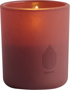 Glass Candle, Wine red, 2pack, 6x7 cm