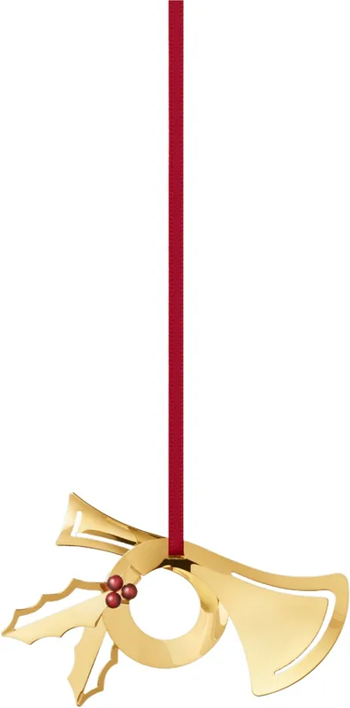 Cc26 Juleornament Posthorn Forgyldt