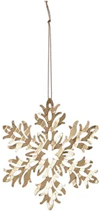 Ornament House Doctor Ornament-serie messing snefnug i valset jern Ø11,8 cm