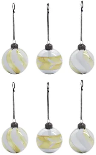 Juleornament House Doctor Glowi guld Ø6 cm glas og metal