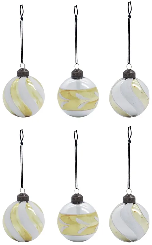 Juleornament House Doctor Glowi guld Ø6 cm glas og metal
