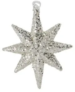 Ornament House Doctor Ornamentserie julepynt glas sølv H9,4×B7×D1,3 cm