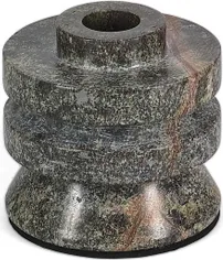 Lysestage S|P Collection Opus i grøn marmor Ø9 cm H8,5 cm