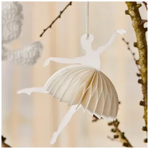 Papirklip t/ ophæng ballerina hvid - Ib Laursen H: 14 cm