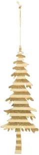 Juleornament House Doctor Tin Plate Tree metal Ø17,5 cm guld