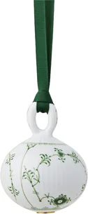 Christmas Bauble 9,5cm Green Fluted Pl