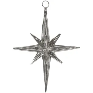 Stjerne aflang t/ ophæng af metal - Ib Laursen - H:13,5 cm