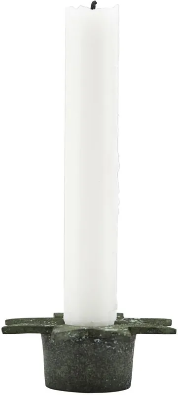 Julelysestage House Doctor Star grøn aluminium Ø8,5 x H3 cm
