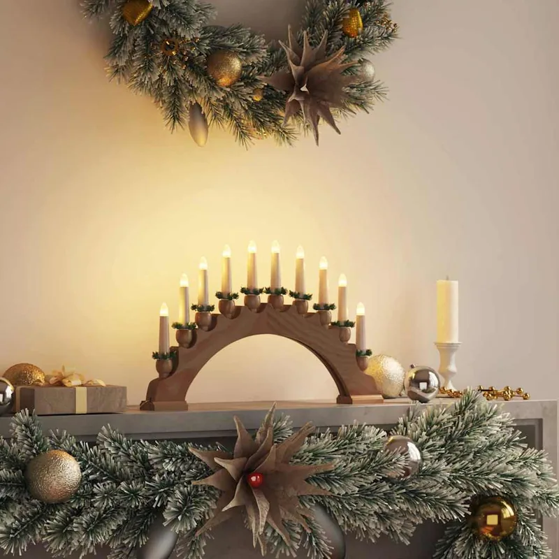 Julelys Bue med 10 LED Lys LED'er  Naturfarvet, 1