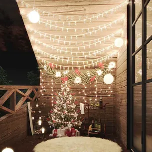 Fairy lights-lyskæder 400 LED'er 8 funktioner  Varm hvid, 20 m