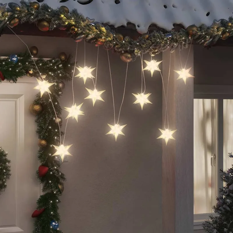 Juledekoration med 10 LED'er 10 cm  Hvid