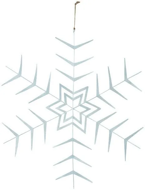Juleornament House Doctor Crystal i papir sølv Ø10 cm