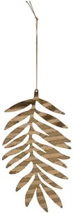 Juleornament House Doctor Ornament i valset jern messing bladform 9×15 cm