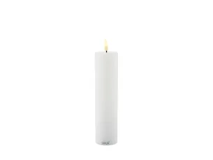 Sirius Sille Genopladelig Bloklys Ø5 x 20 cm, Hvid