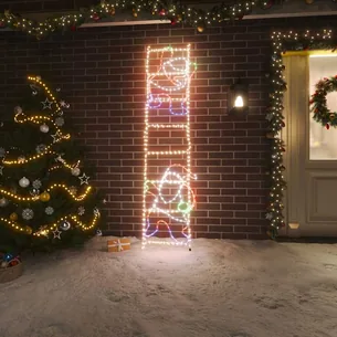 Julemand på stige julefigur 552 LED'er 50x200 cm