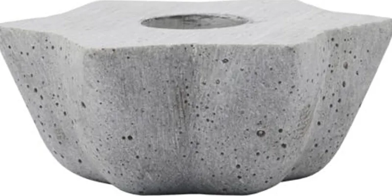 Stjerneformet lysestage House Doctor Mold Little Star grå polystone 7 x 8 x 3 cm