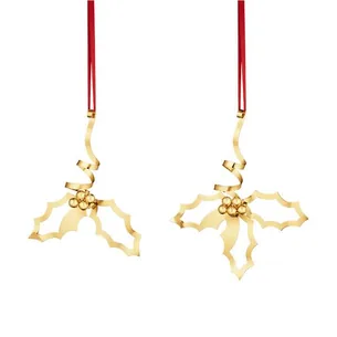 Georg Jensen 2026 Juleornamentsæt til bordet - Forgyldt  : Erling Christensen Møbler