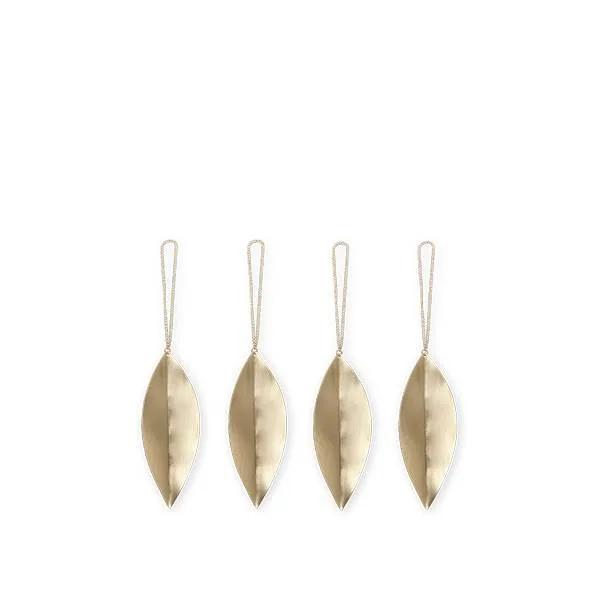 Ferm Living Leaf ornaments - Brass  : Erling Christensen Møbler
