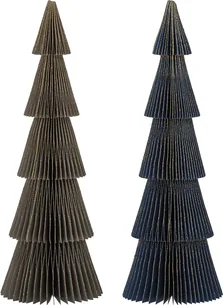 Spiralformet juletræsfigur Bloomingville Milan i multifarvet papir Ø9,5×29,5 cm