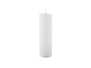 Sirius Sille Genopladelig Bloklys Ø7,5 x 25 cm, Hvid