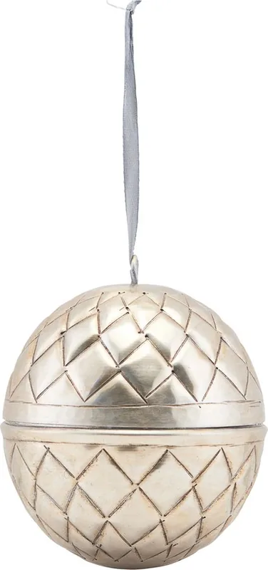 House Doctor Indigo ornament i aluminium nikkel Ø10 cm dekorationsophæng