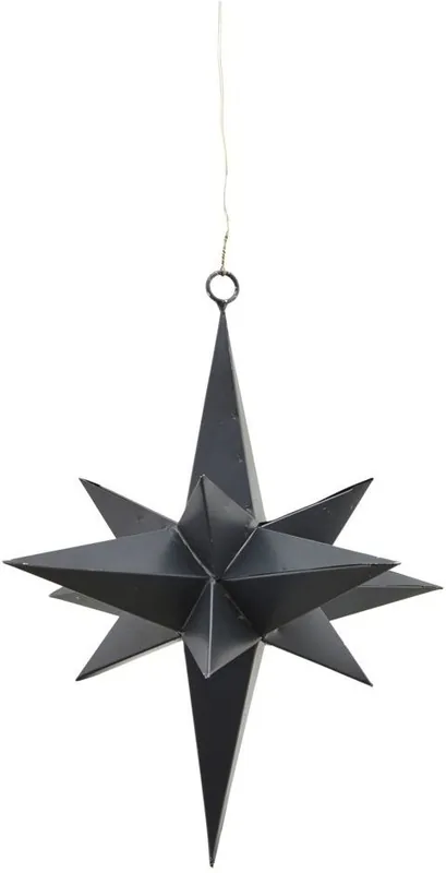 Ornament House Doctor 3 Dimensional sort jern Ø19 cm julepynt dekoration