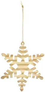 Ornament House Doctor Tin Plate Snowflake guld Ø11,7 cm