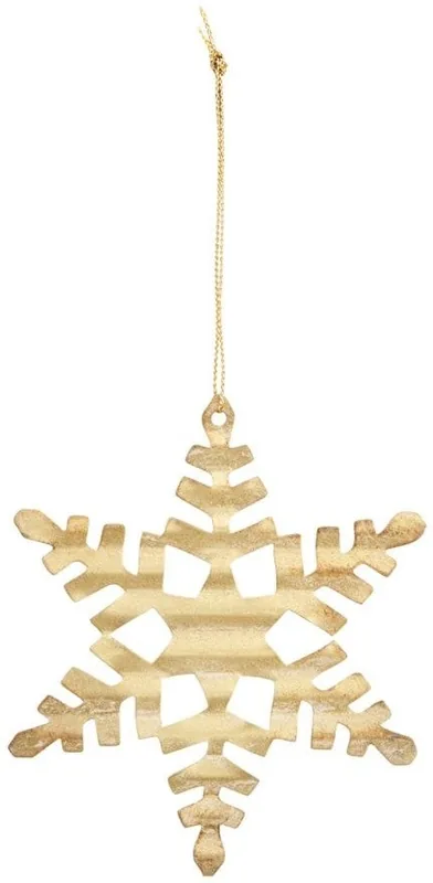 Ornament House Doctor Tin Plate Snowflake guld Ø11,7 cm