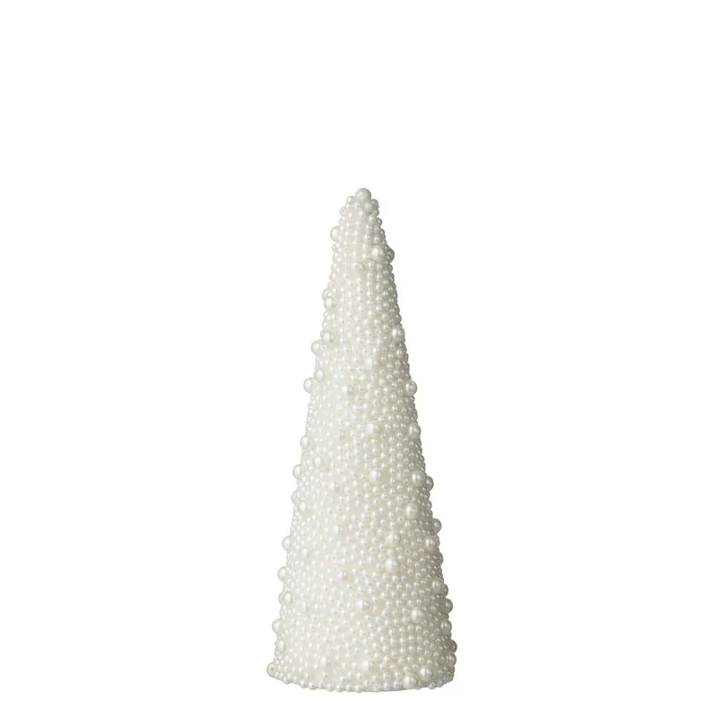 Perle juletræ, H29 cm - ivory