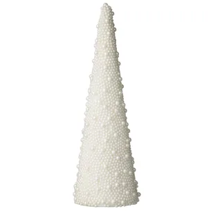 Perle juletræ, H42 cm - ivory