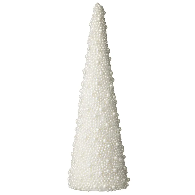 Perle juletræ, H42 cm - ivory