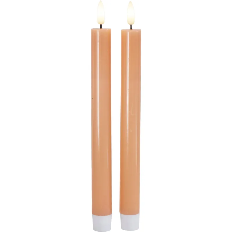 Sirius Sille LED kronelys, batteri, orange