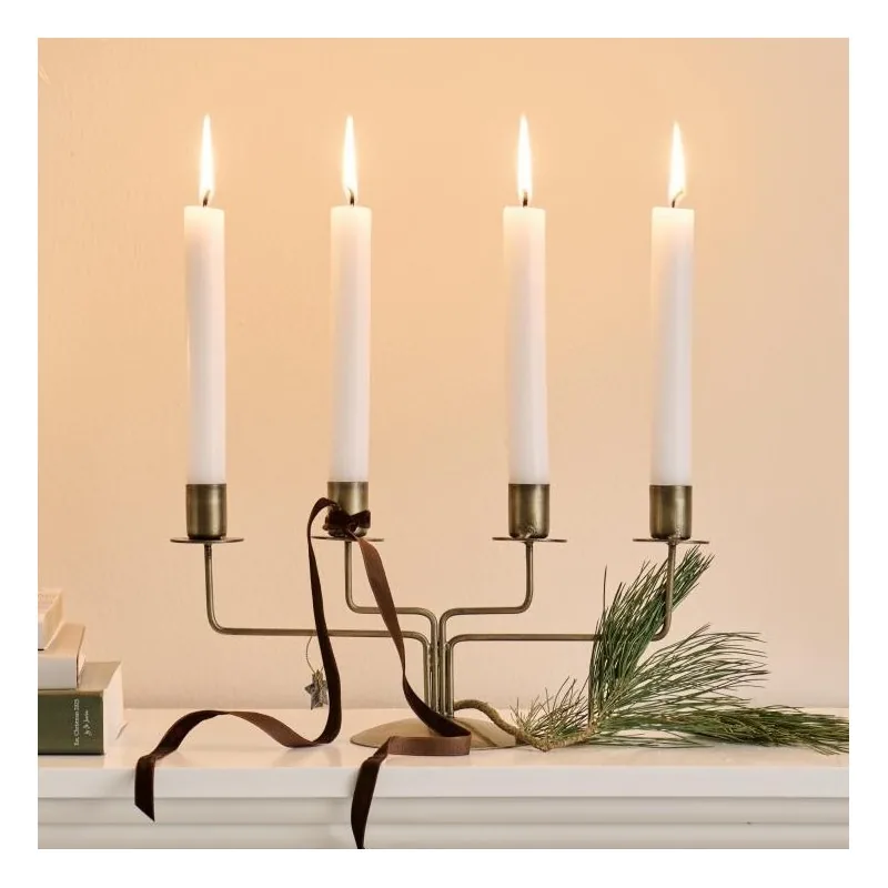 Stage t/ 4 kronelys "Stylish Christmas" messingfinish - Ib Laursen