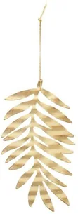 Ornament House Doctor Tin Plate Leaf guld Ø15 cm julepynt og dekoration