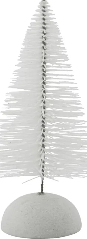 Juletræ House Doctor Frost hvid glimmer 17x8x8 cm julepynt