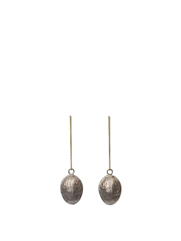 Walnut juleophæng, 2 stk  -  Brass