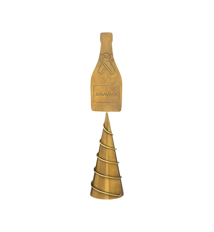 Champagne tree topper, Messing - H31 cm.